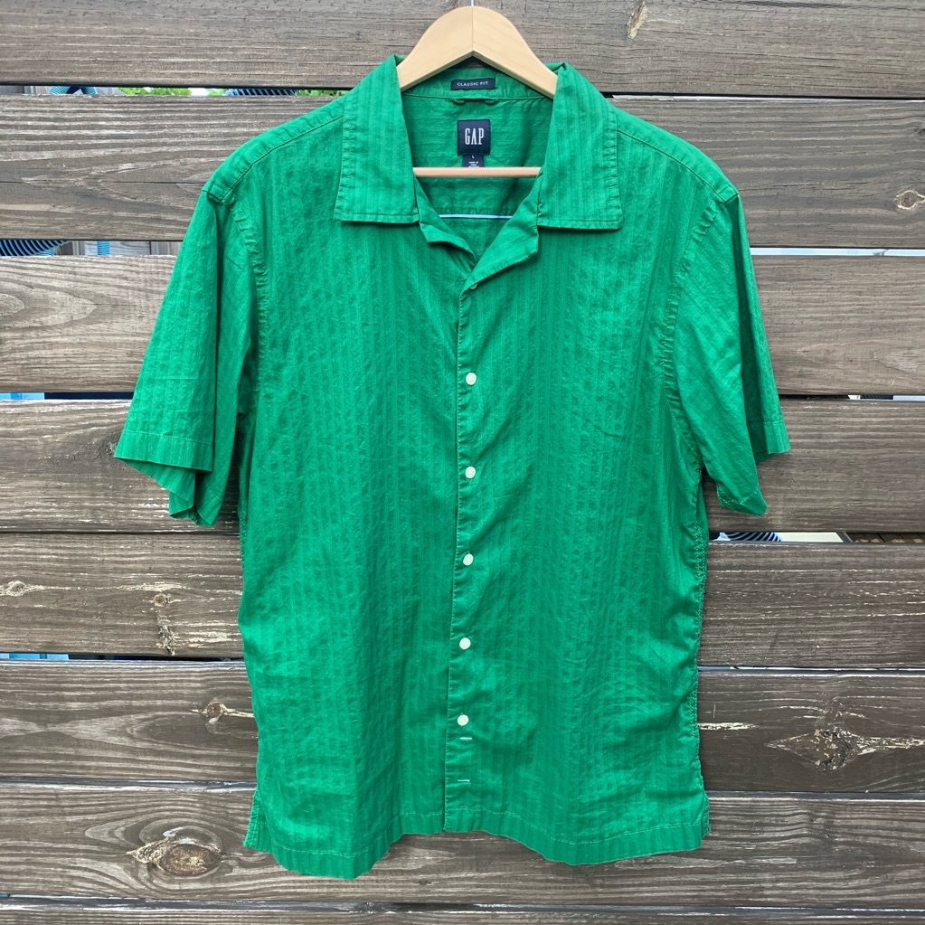 Green Button-Down